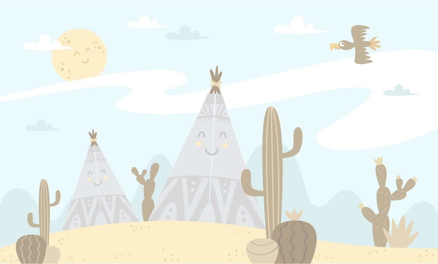 Tipis dans le désert Tipis dans le désert