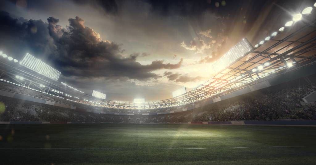 Stade au coucher du soleil main product photo