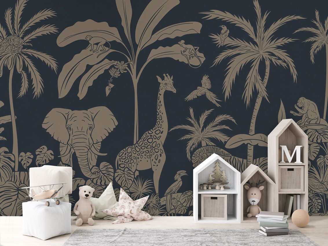 Monochrome Jungle - Blue Vintage