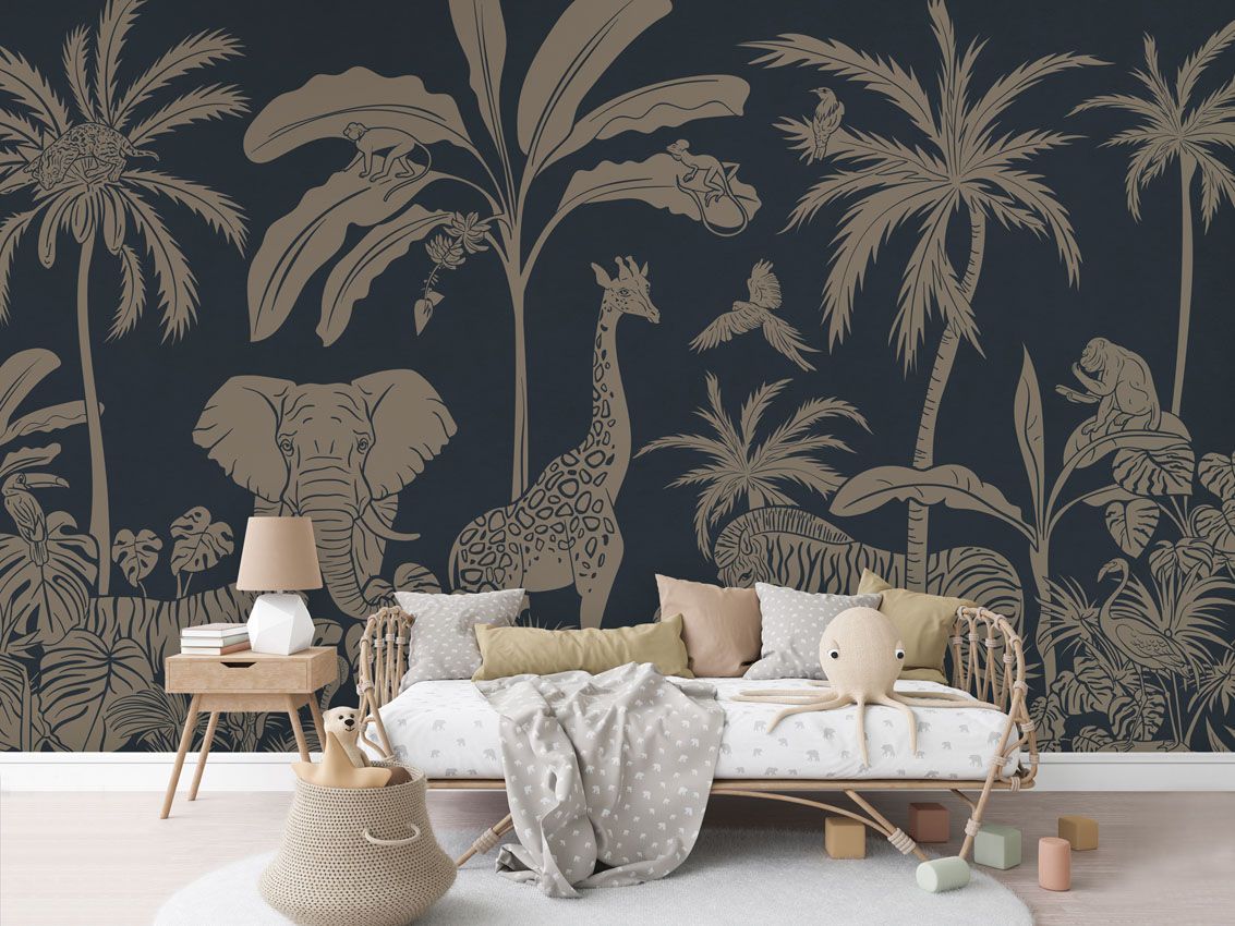 Monochrome Jungle - Blue Vintage