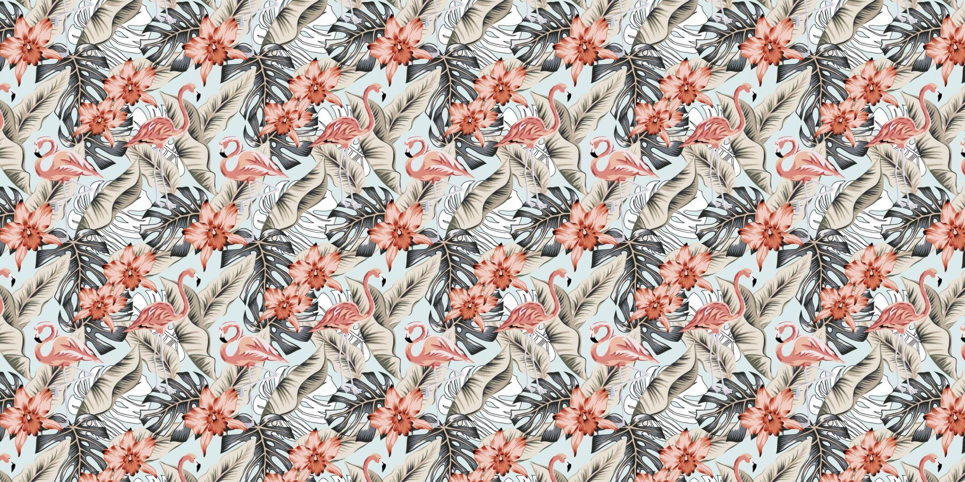 Flamant rose tropical