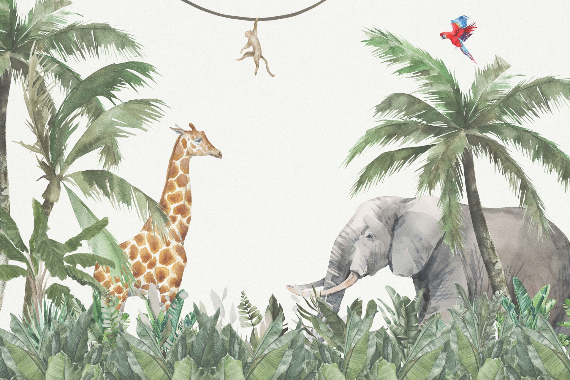 Animaux de la jungle coloré main product photo