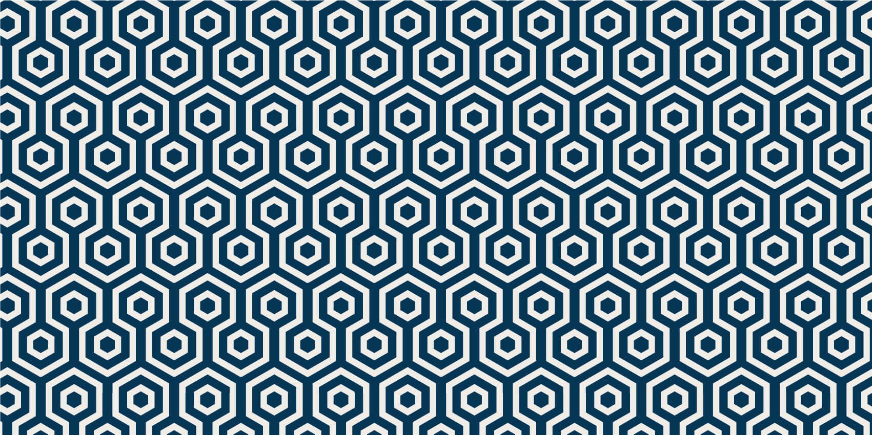 Motif Hexagones bleu foncé