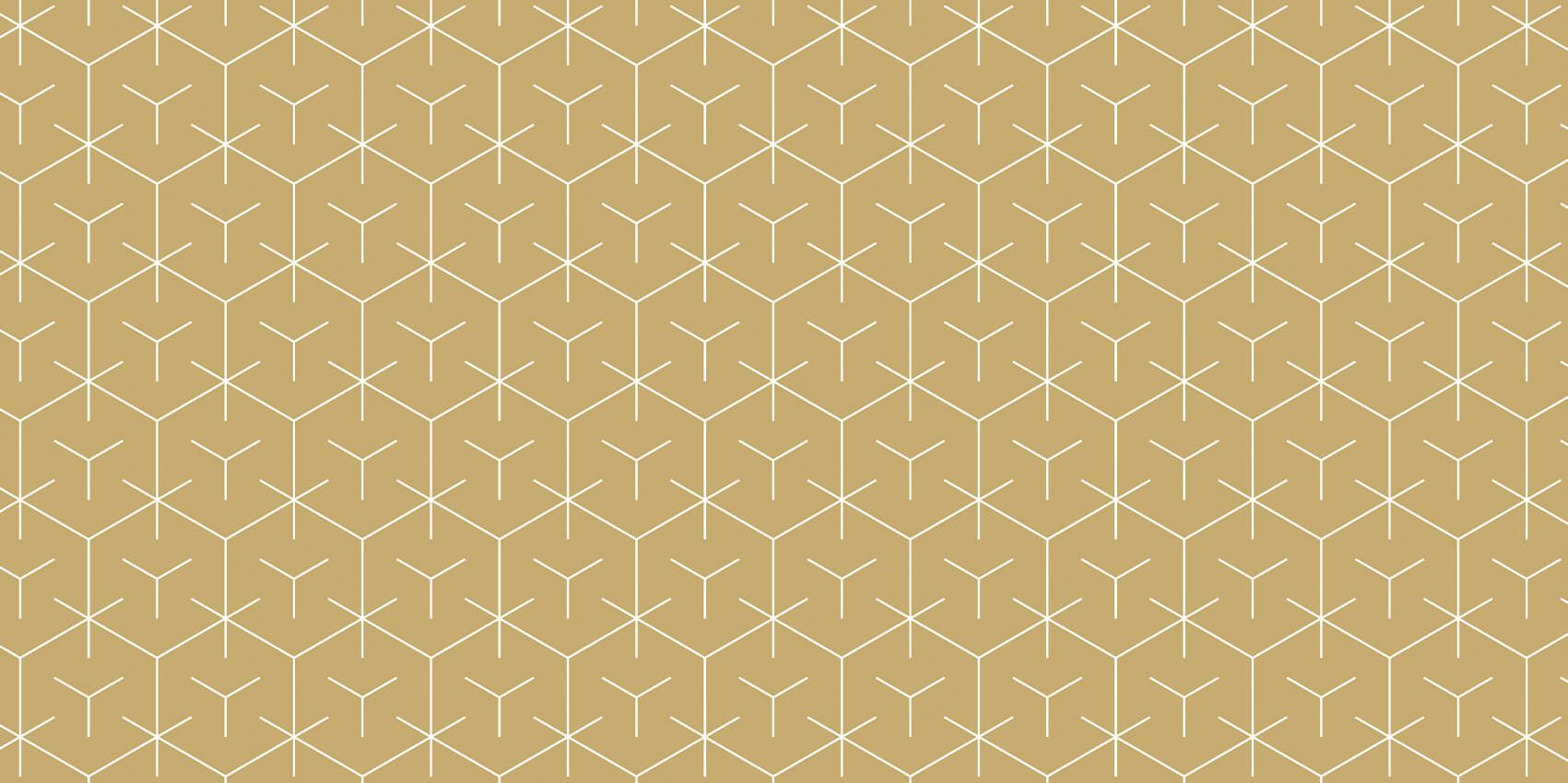 Motif Hexagones géométriques, or