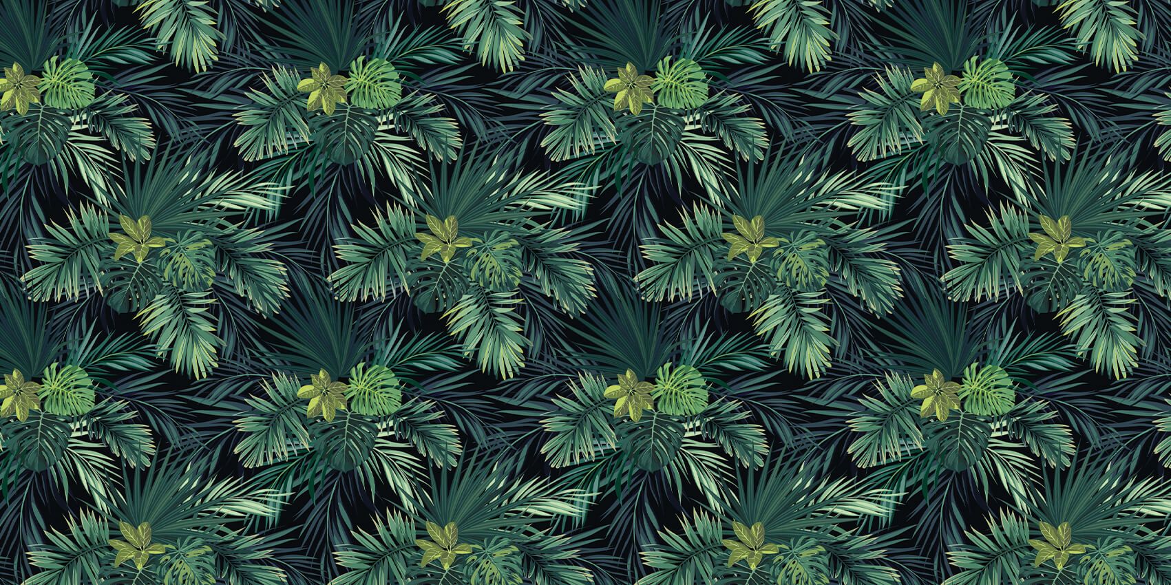 Motif avec belles feuilles vertes