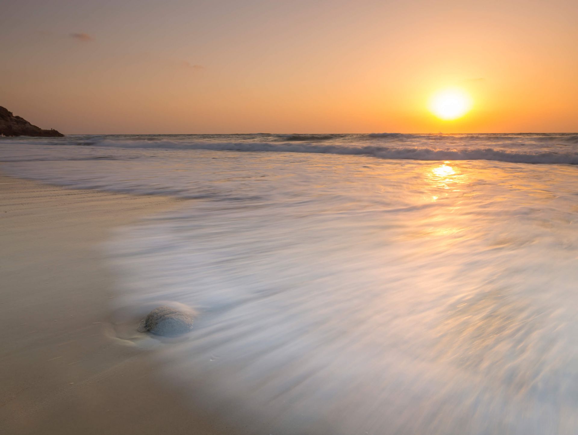 Coucher de soleil à la plage