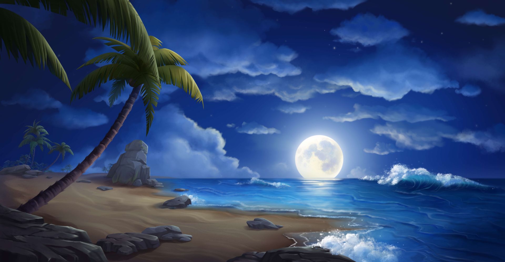 Belle plage de nuit Belle plage de nuit