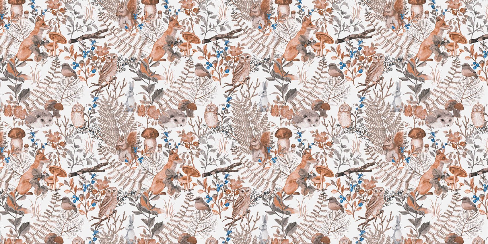 Motif d'animaux de la forêt main product photo