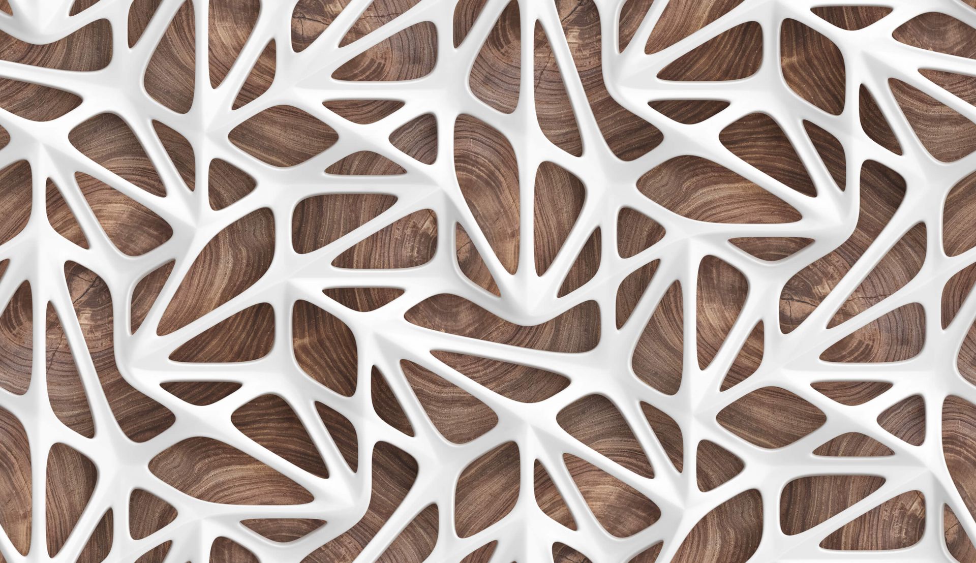 Motif blanc sur bois main product photo