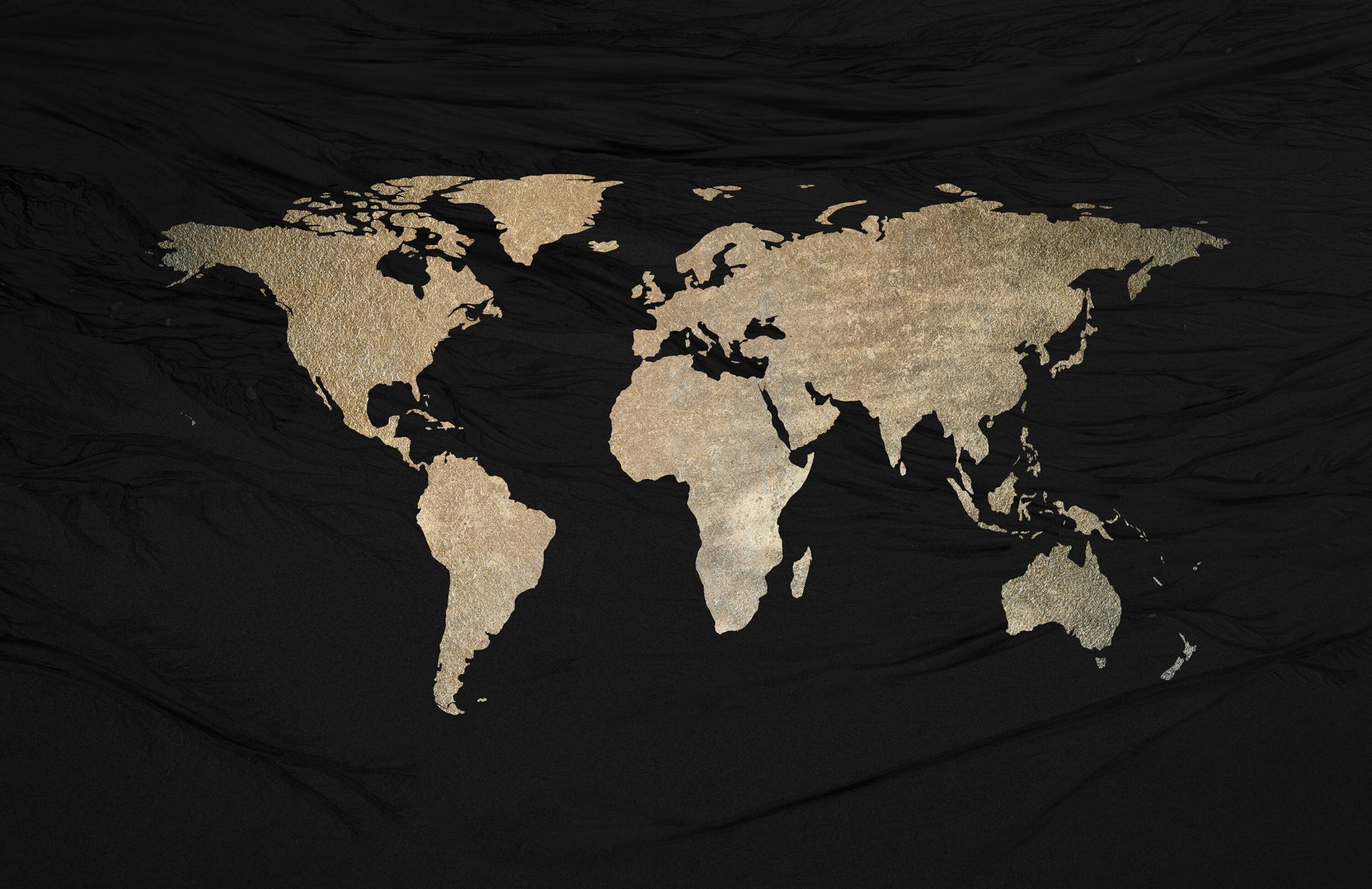 Carte du monde or clair Carte du monde or clair