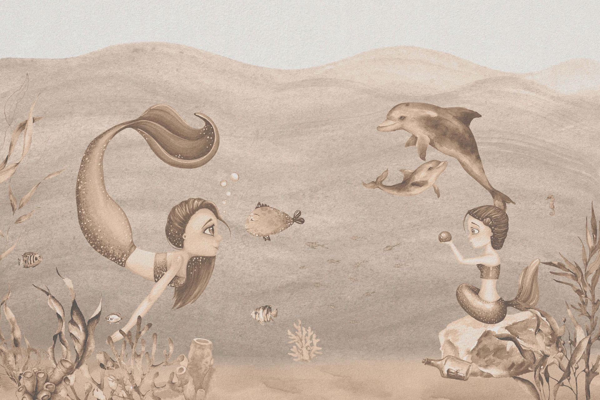 Monde de sirène en taupe Monde de sirène en taupe