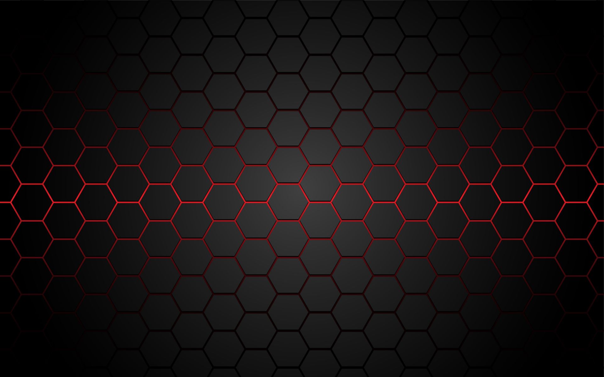 Hexagones rougeoyants