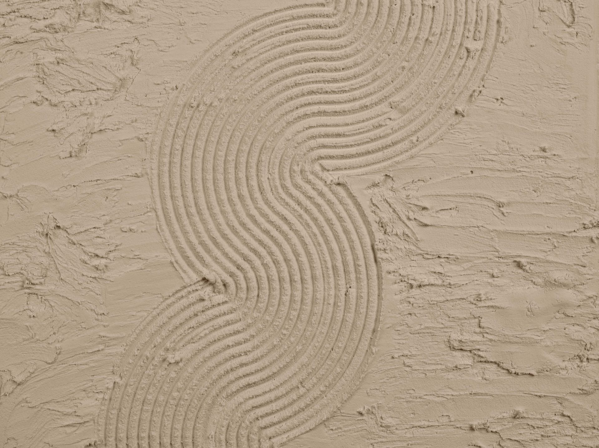 Zoom sur courbes et structures organiques en taupe main product photo