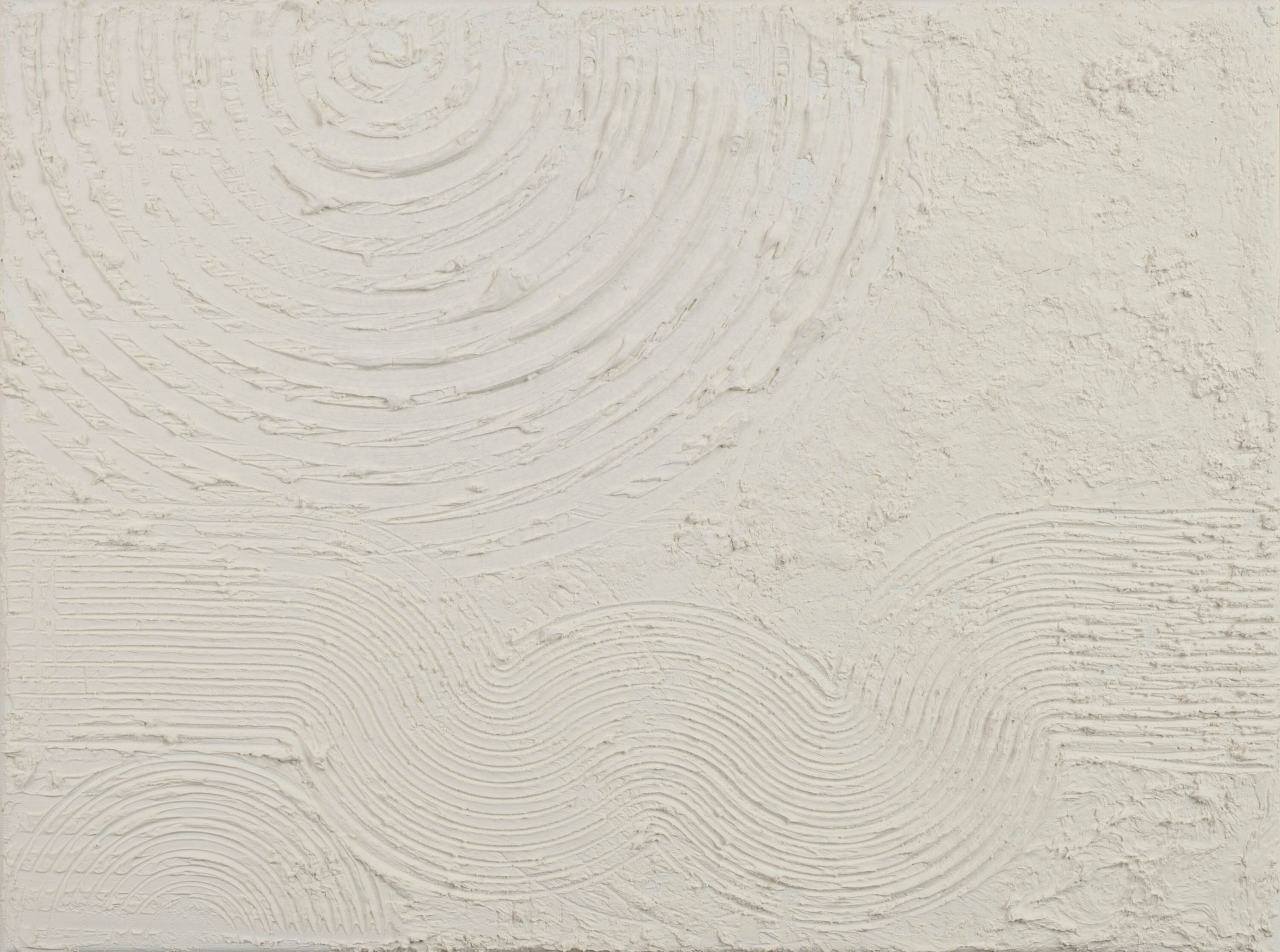 Formes et lignes organiques en blanc cassé