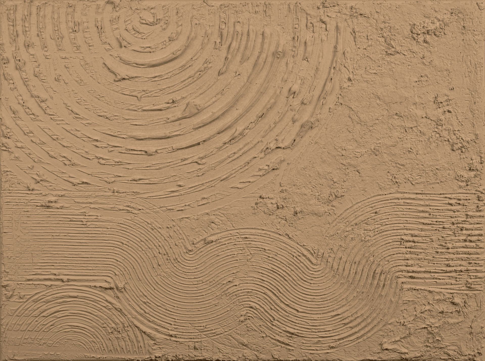 Formes et lignes organiques en brun doré main product photo