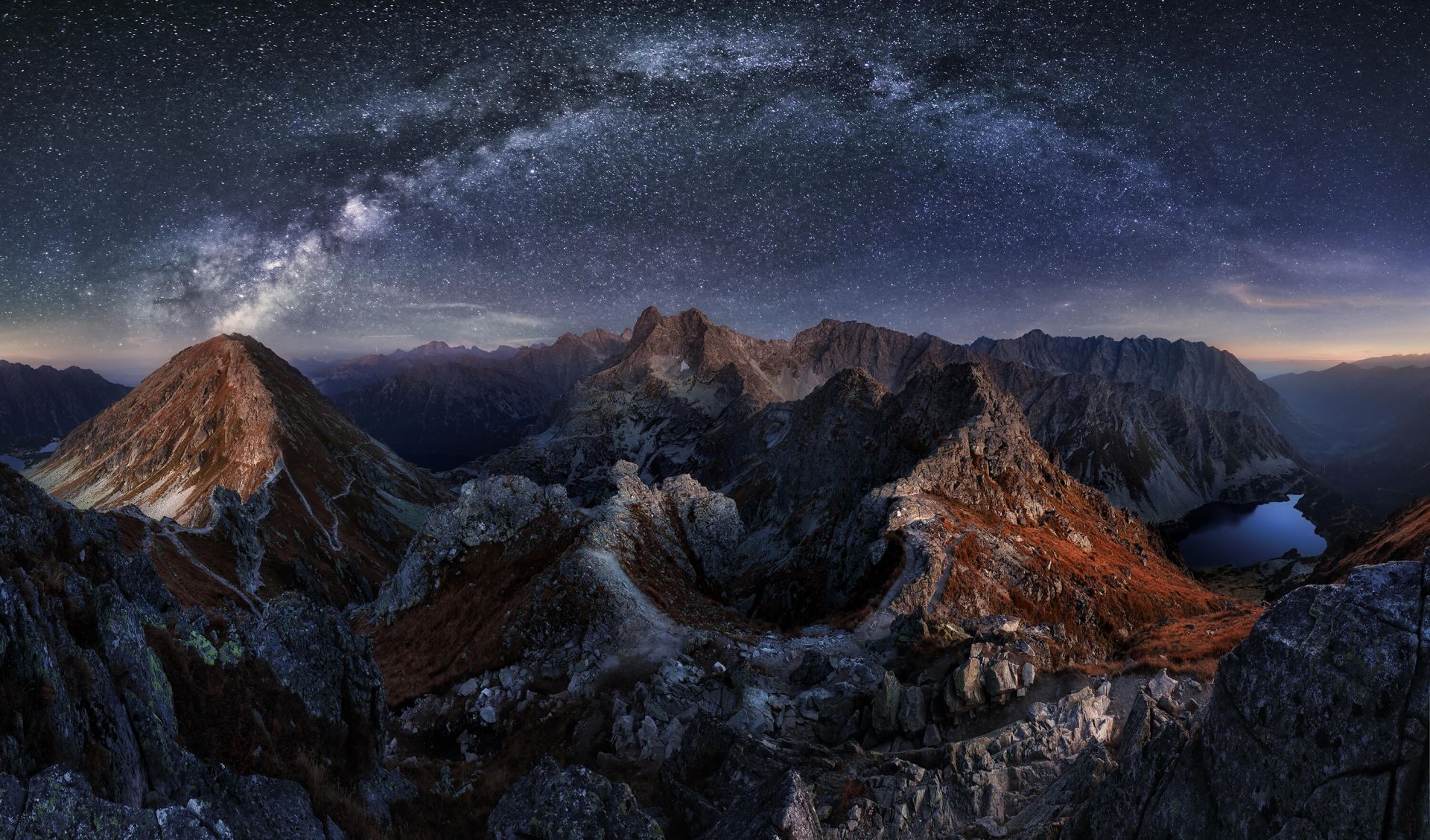 Voie lactée au-dessus des Tatras Voie lactée au-dessus des Tatras