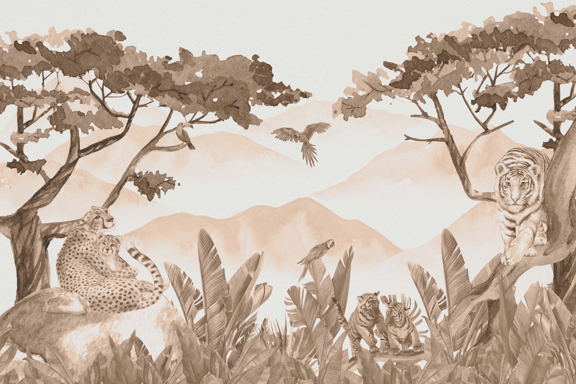 Prédateurs dans la jungle taupe