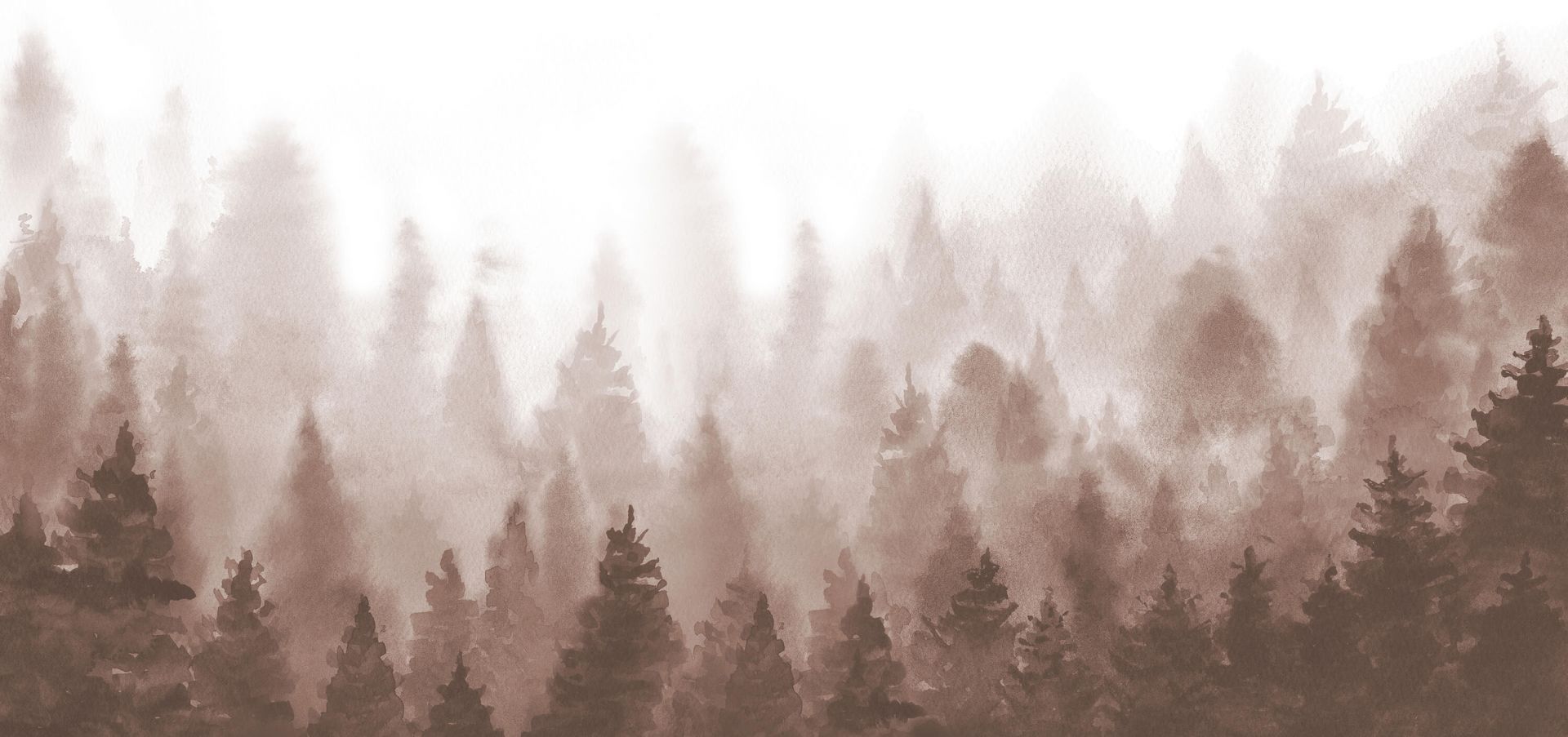 Forêt réalisée à l'aquarelle Forêt réalisée à l'aquarelle