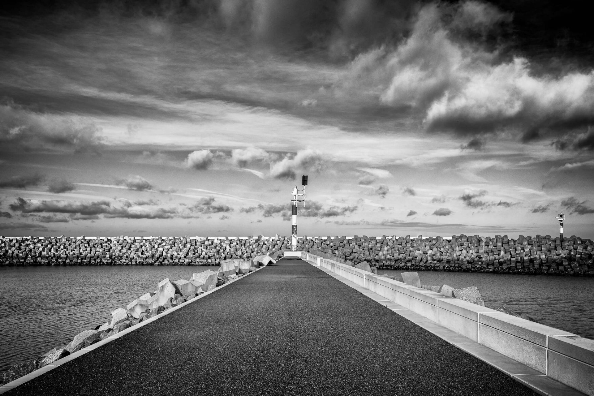 Mur de quai de la marina de Cadzand-Bad Mur de quai de la marina de Cadzand-Bad