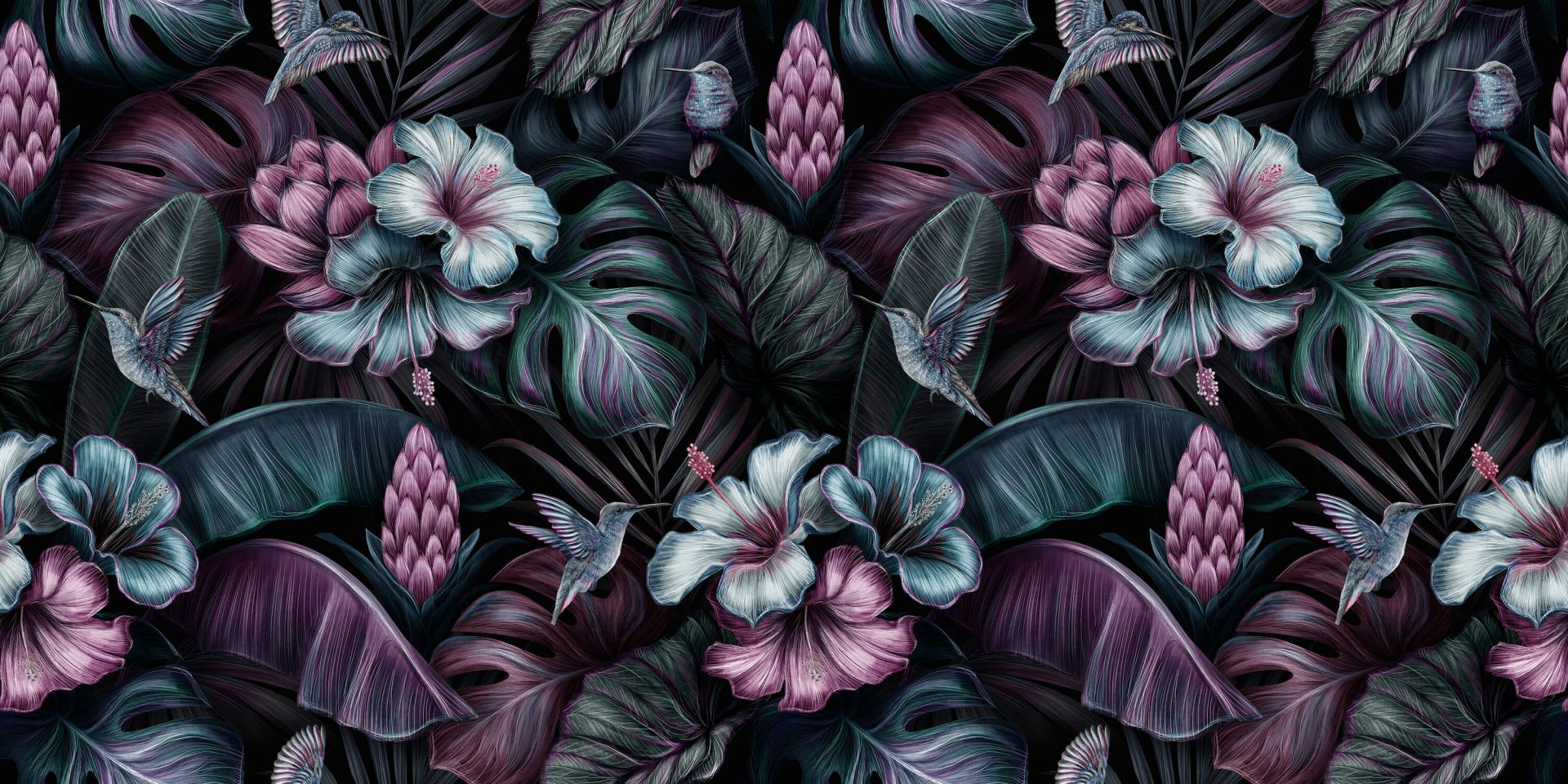 Motif avec des oiseaux main product photo