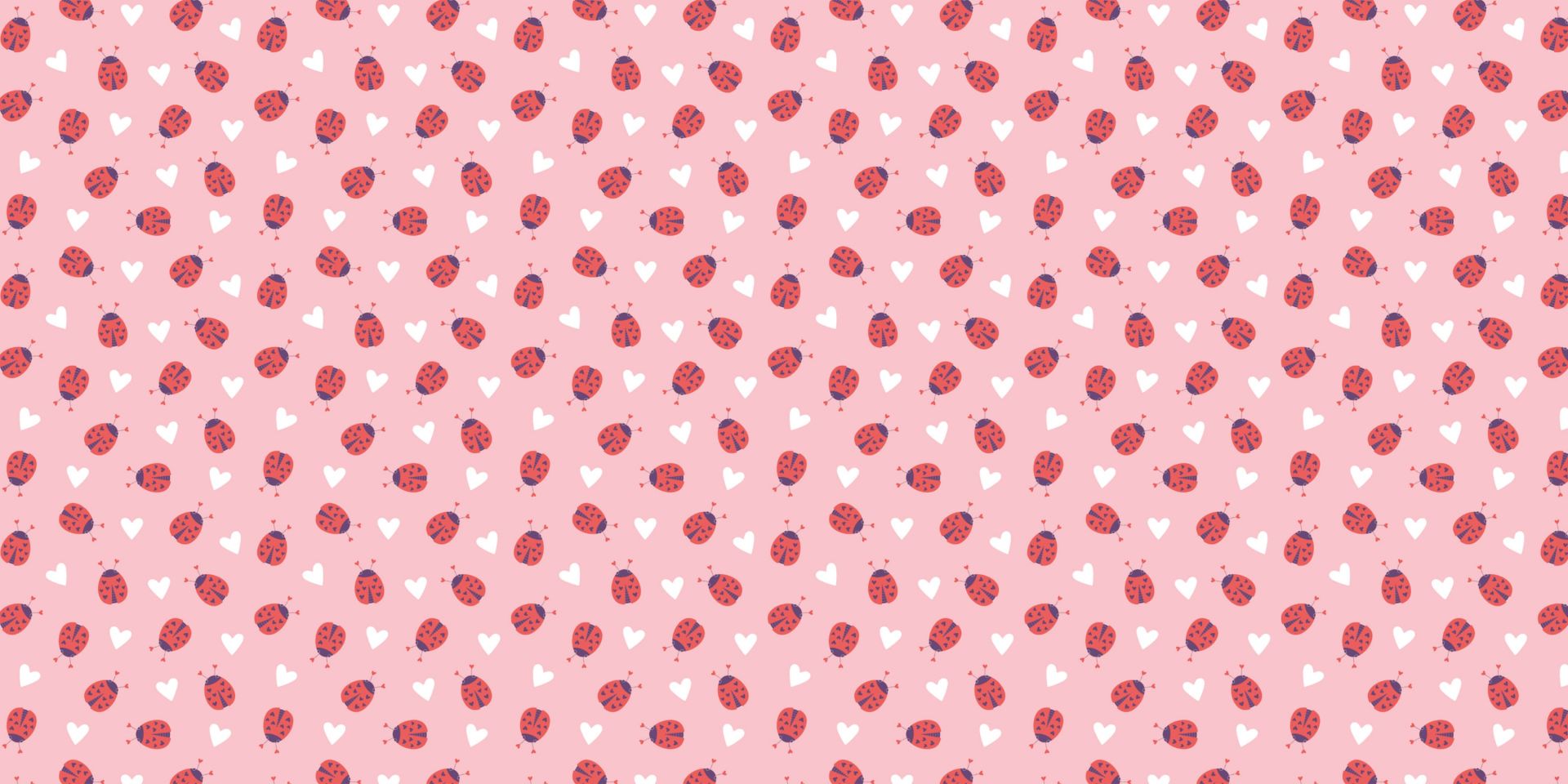 Coccinelles avec des cœurs