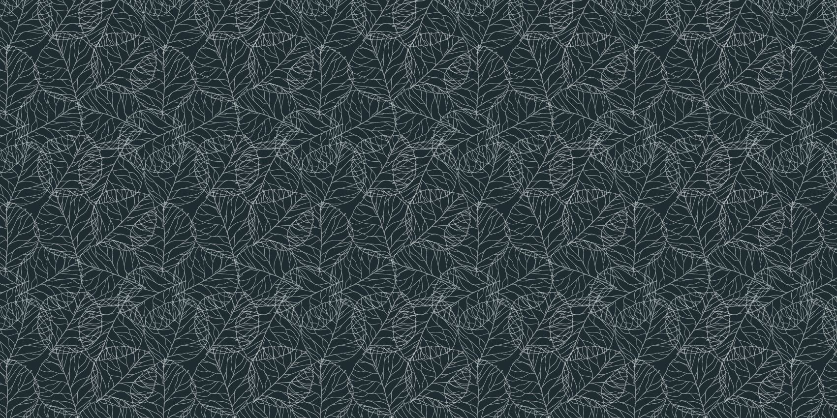 Motif de feuille illustré bleu canard
