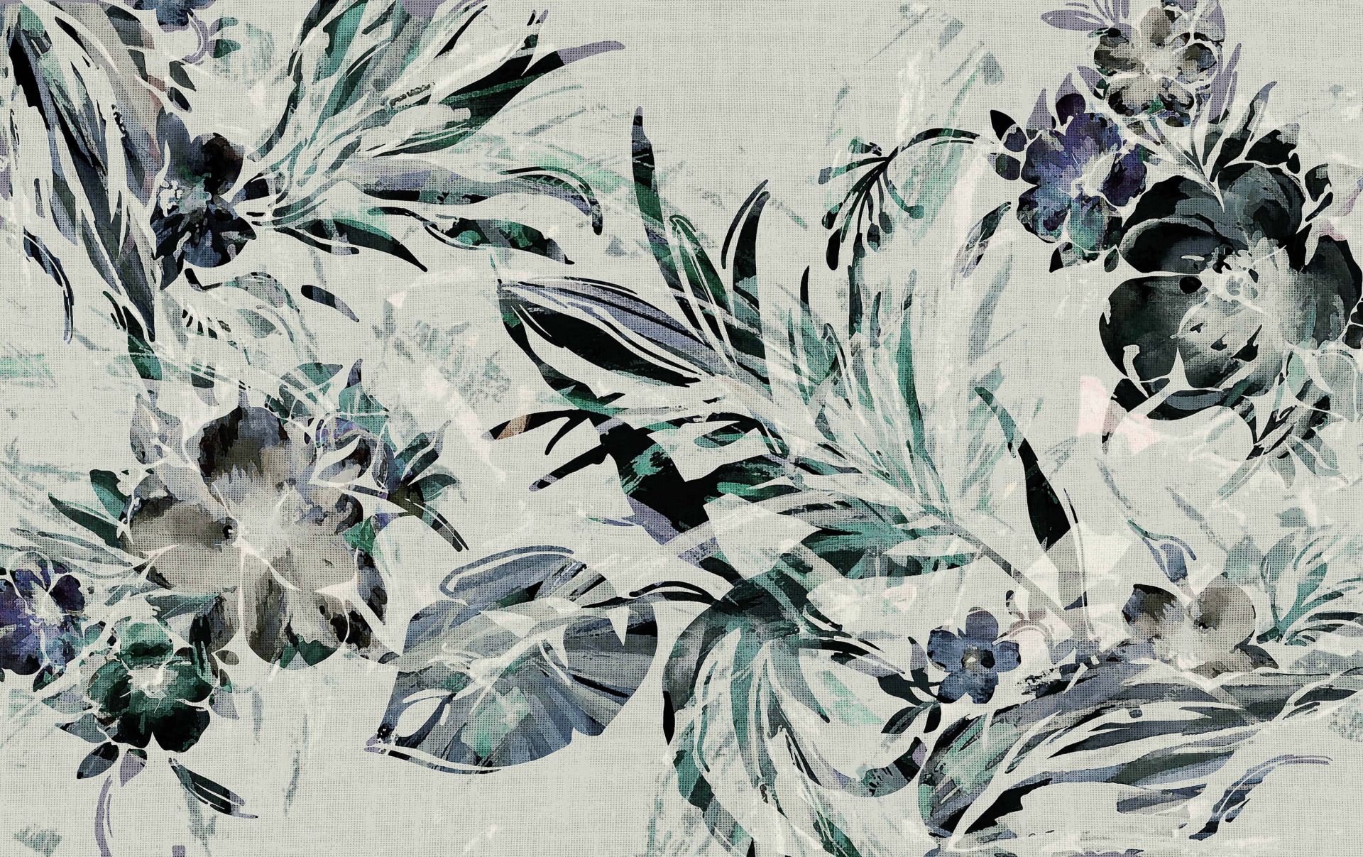 Fond floral bleu canard Fond floral bleu canard