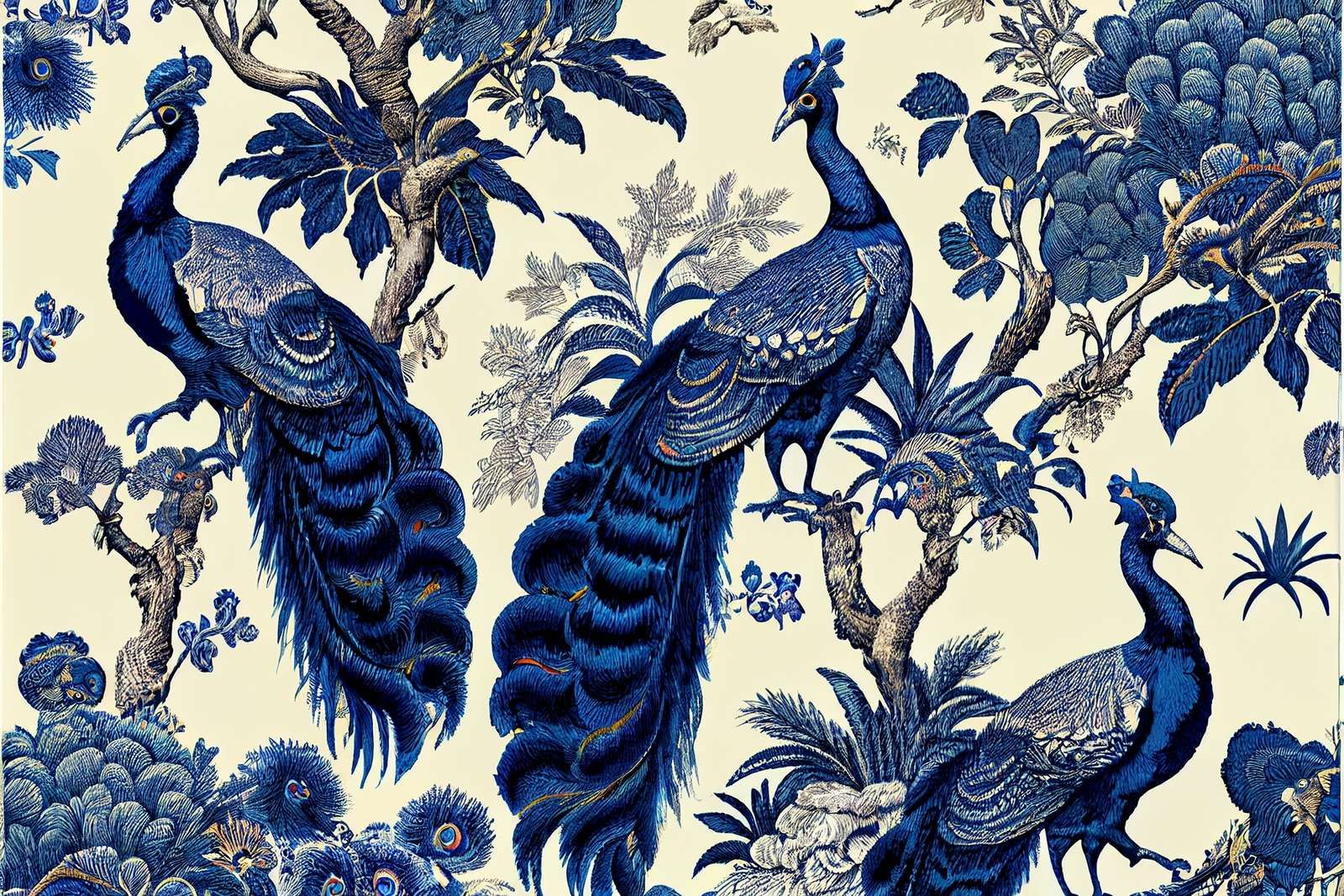 Splendeur du paon bleu royal Splendeur du paon bleu royal