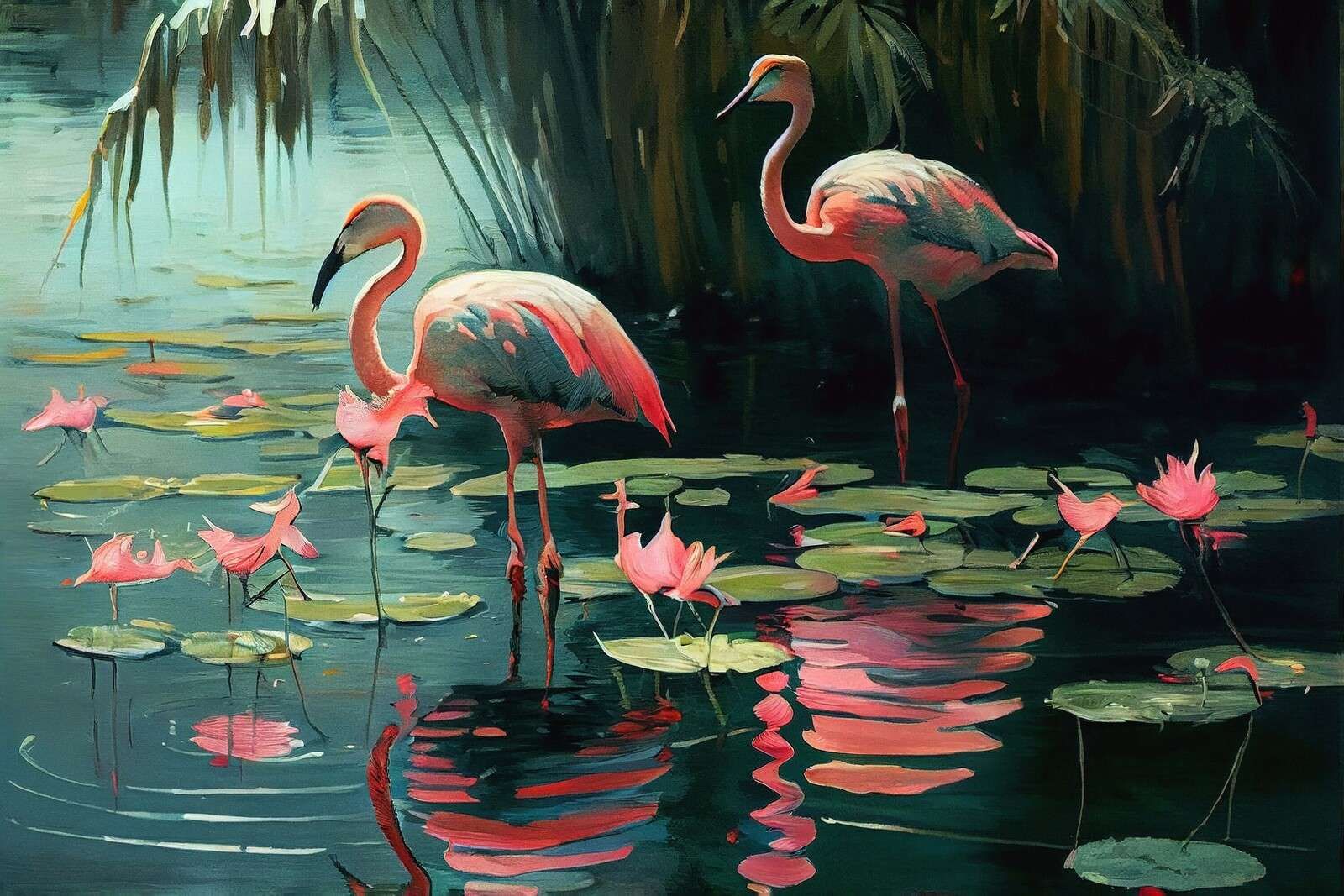 Oasis de Nénuphars Flamant Oasis de Nénuphars Flamant