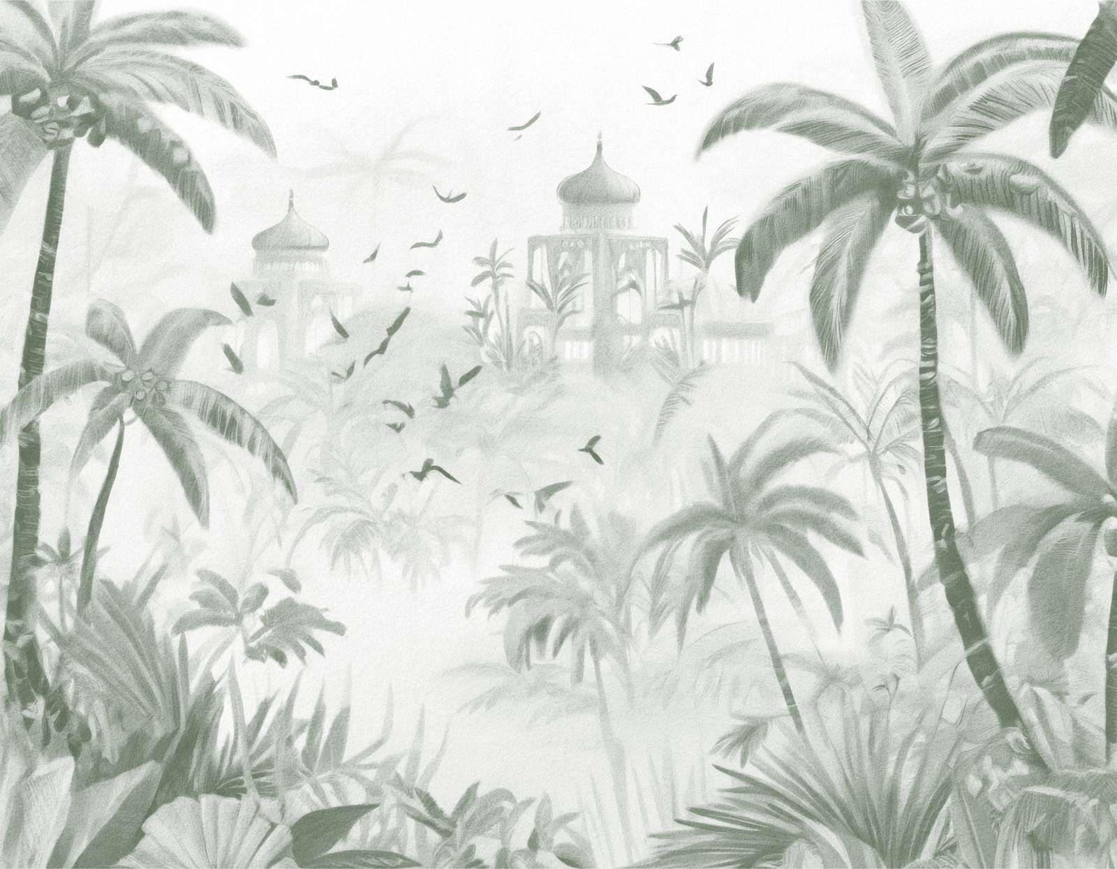 Jardin Oriental à l'Aube, vert