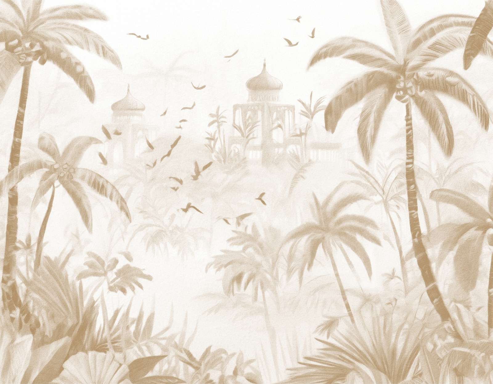 Jardin Oriental à l'Aube, taupe Jardin Oriental à l'Aube, taupe