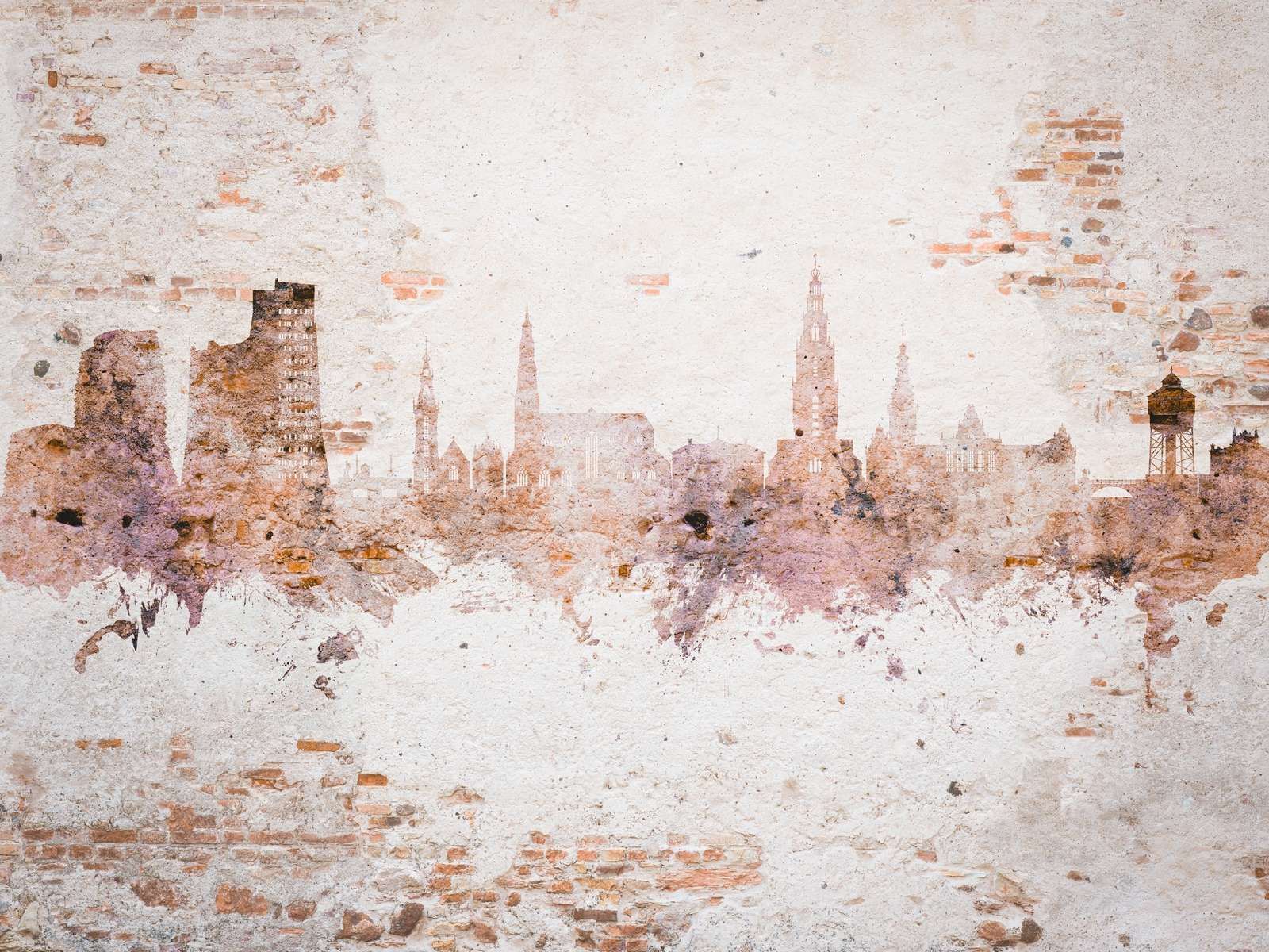 Aquarelle skyline, Groningue