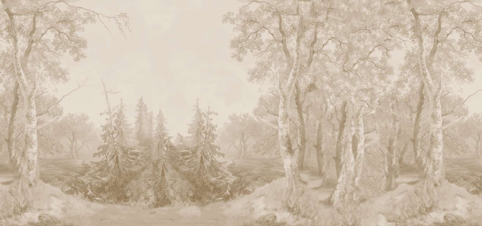 Paysage forestier beige #2