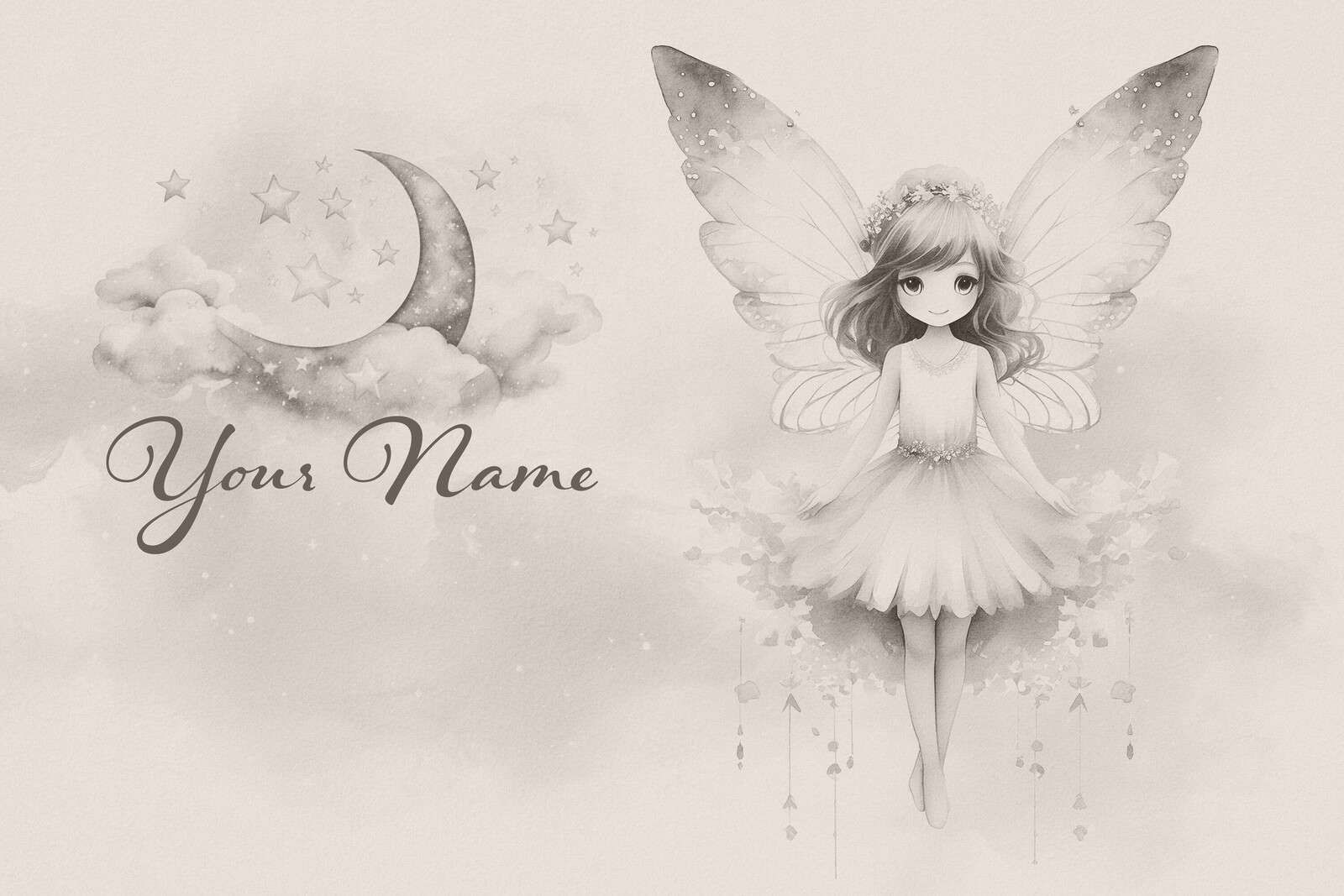 Elfe de la nuit dans la brume de la lune.