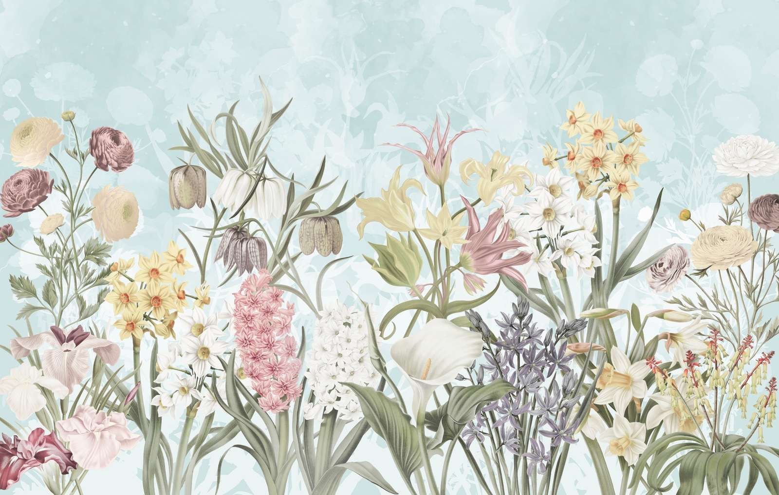 Fleurs de printemps - Aqua brumeux