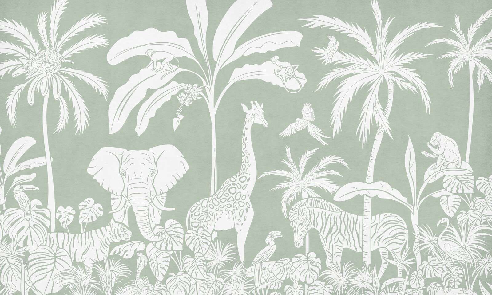 Jungle Monochrome - Vert