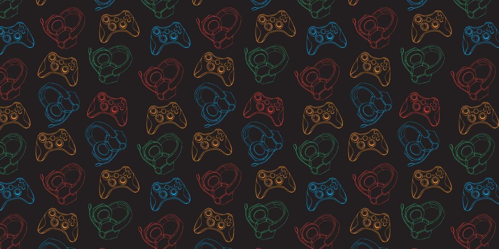 Neon Gamer Patroon