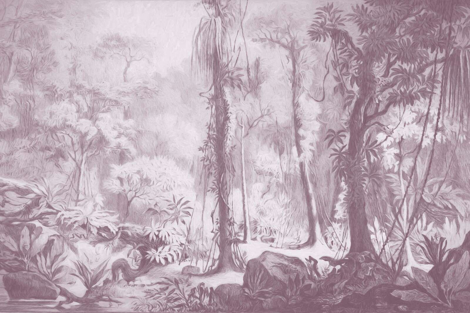 Forêt tropicale - rose