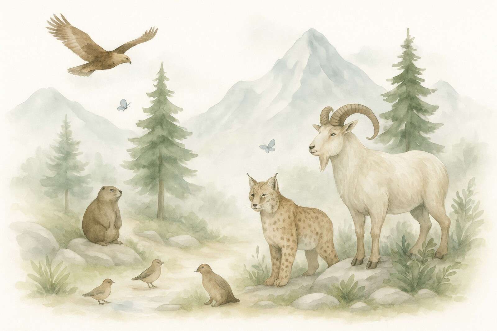 Animaux de la montagne