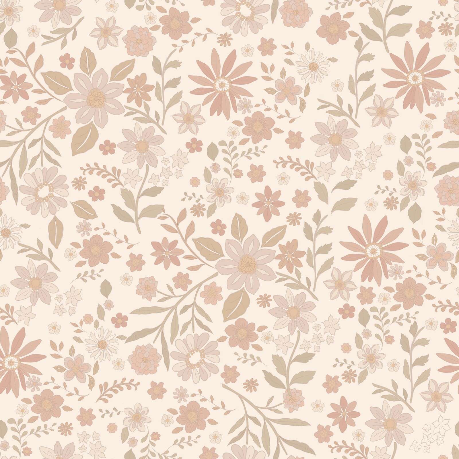 Douces fleurs des champs aux couleurs pastel
