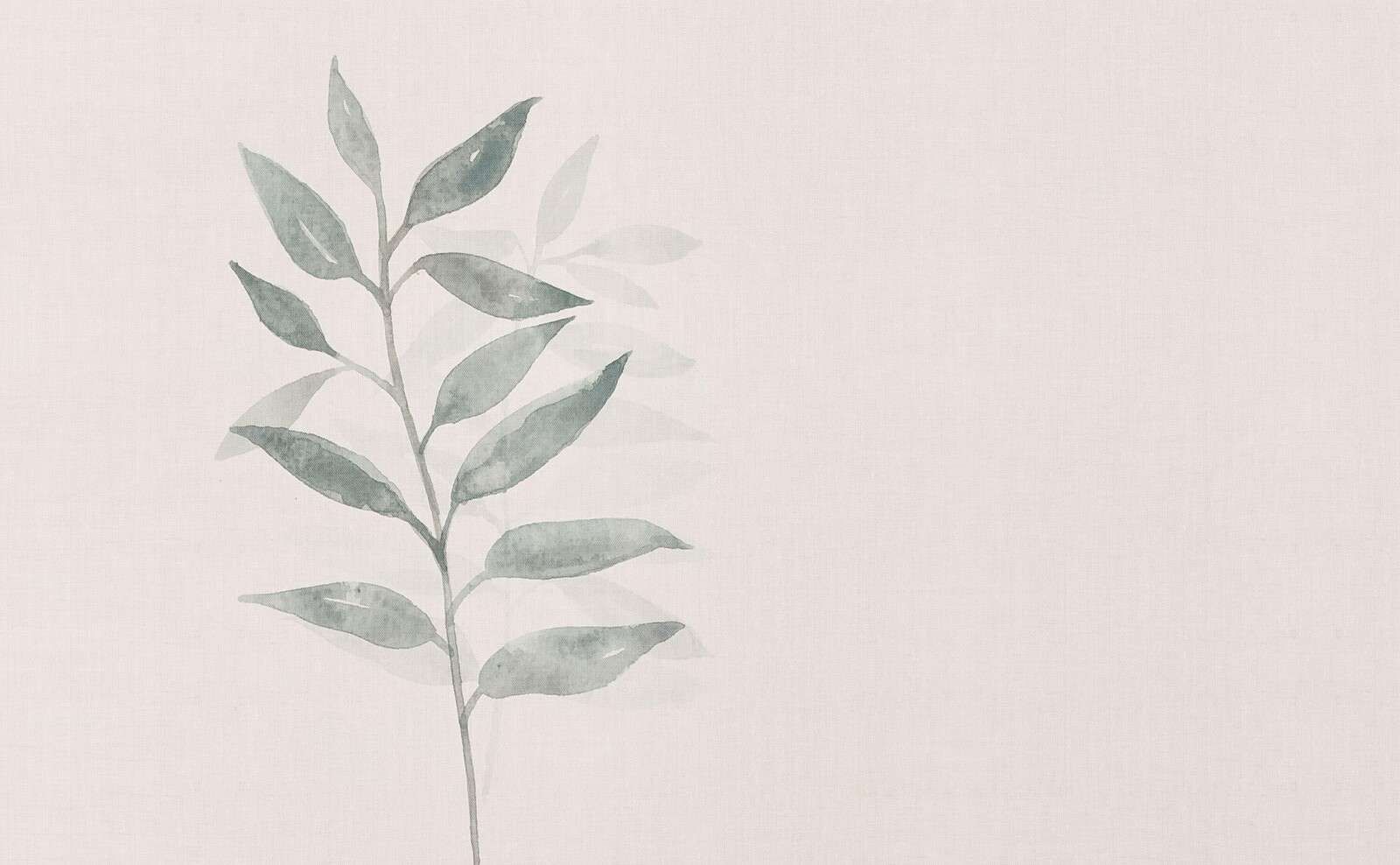 Branche minimaliste en aquarelle gris-vert