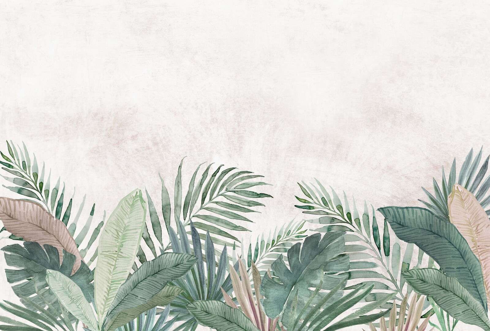Feuillage tropical en aquarelle