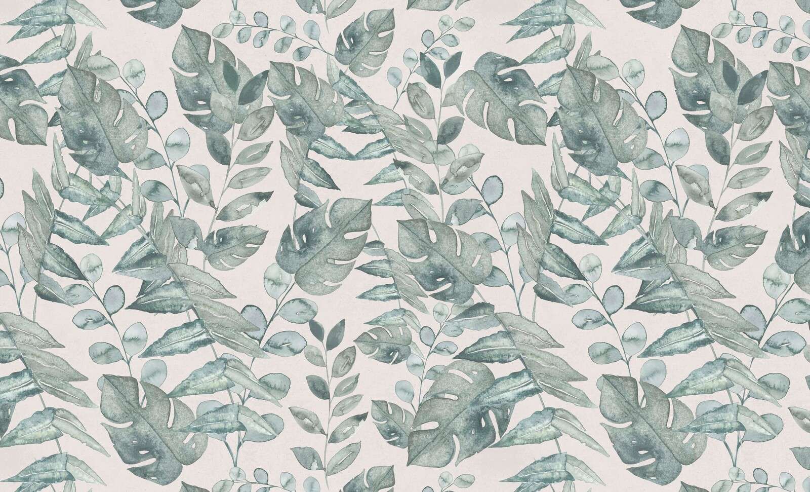 Motif de feuille tropicale en aquarelle