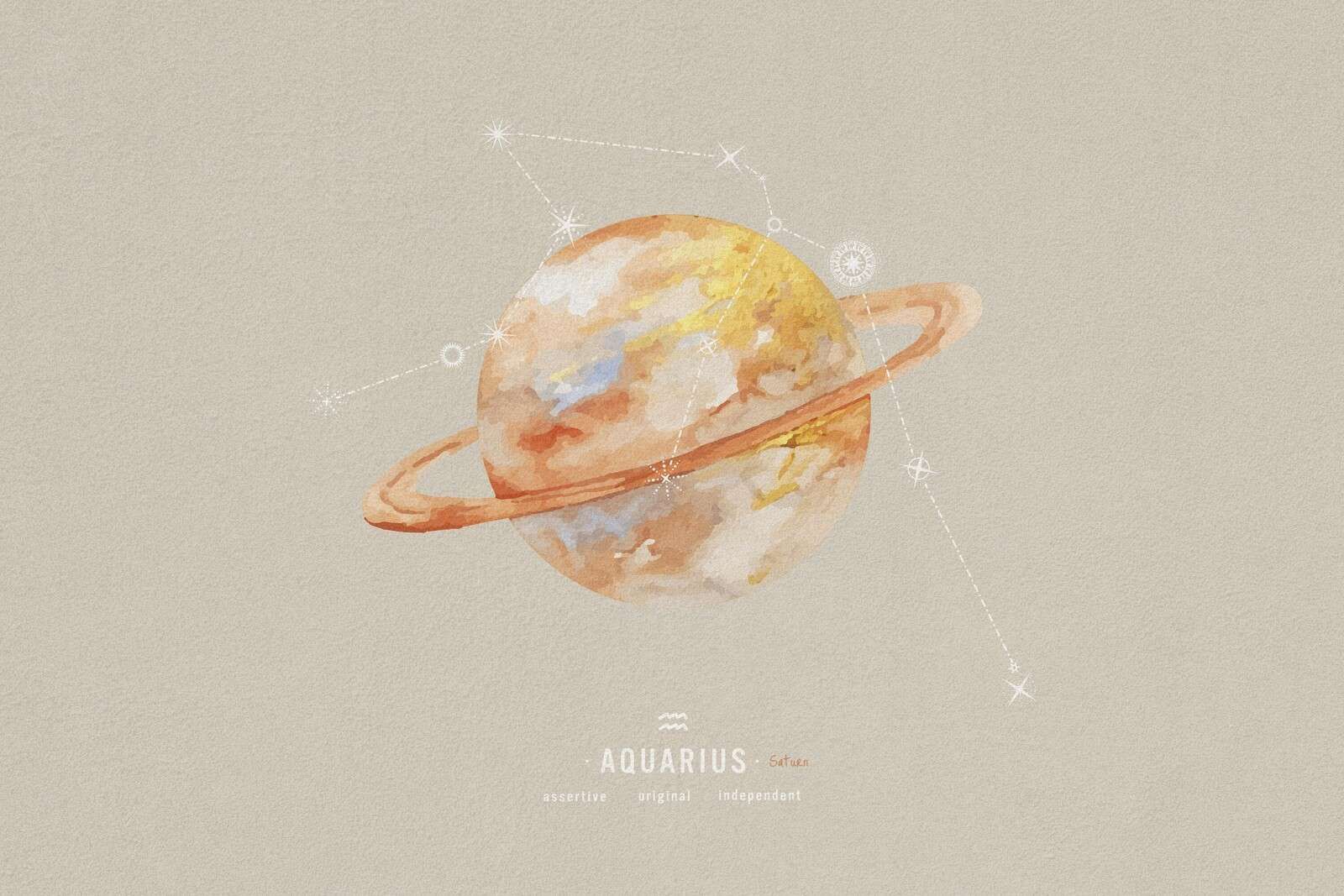 Verseau dans la lumière des étoiles pastel