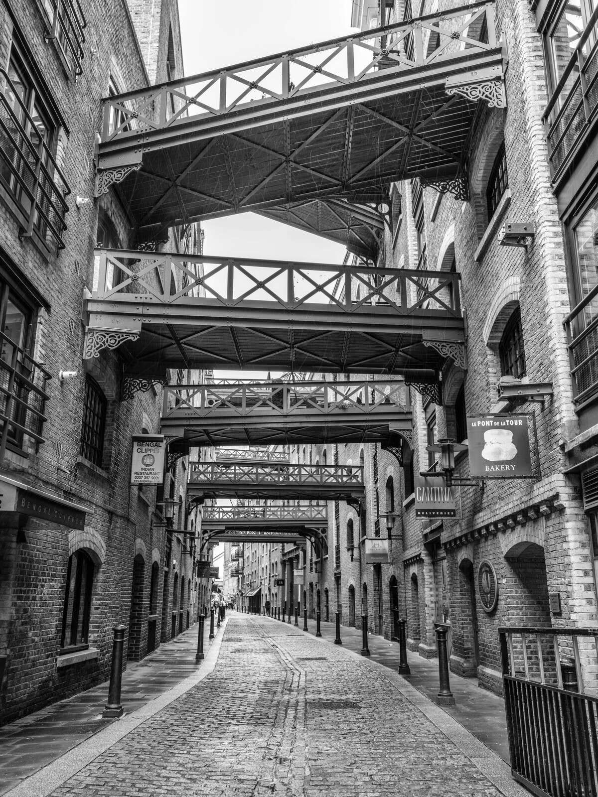 Rue pavée à Londres
