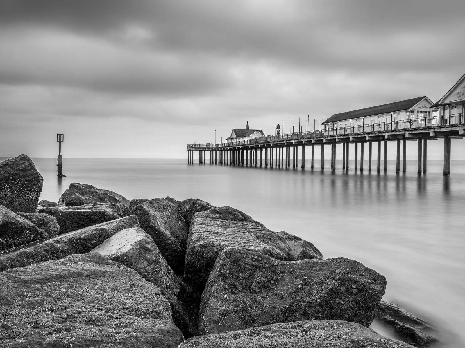 Jetée sur la plage de Southwold