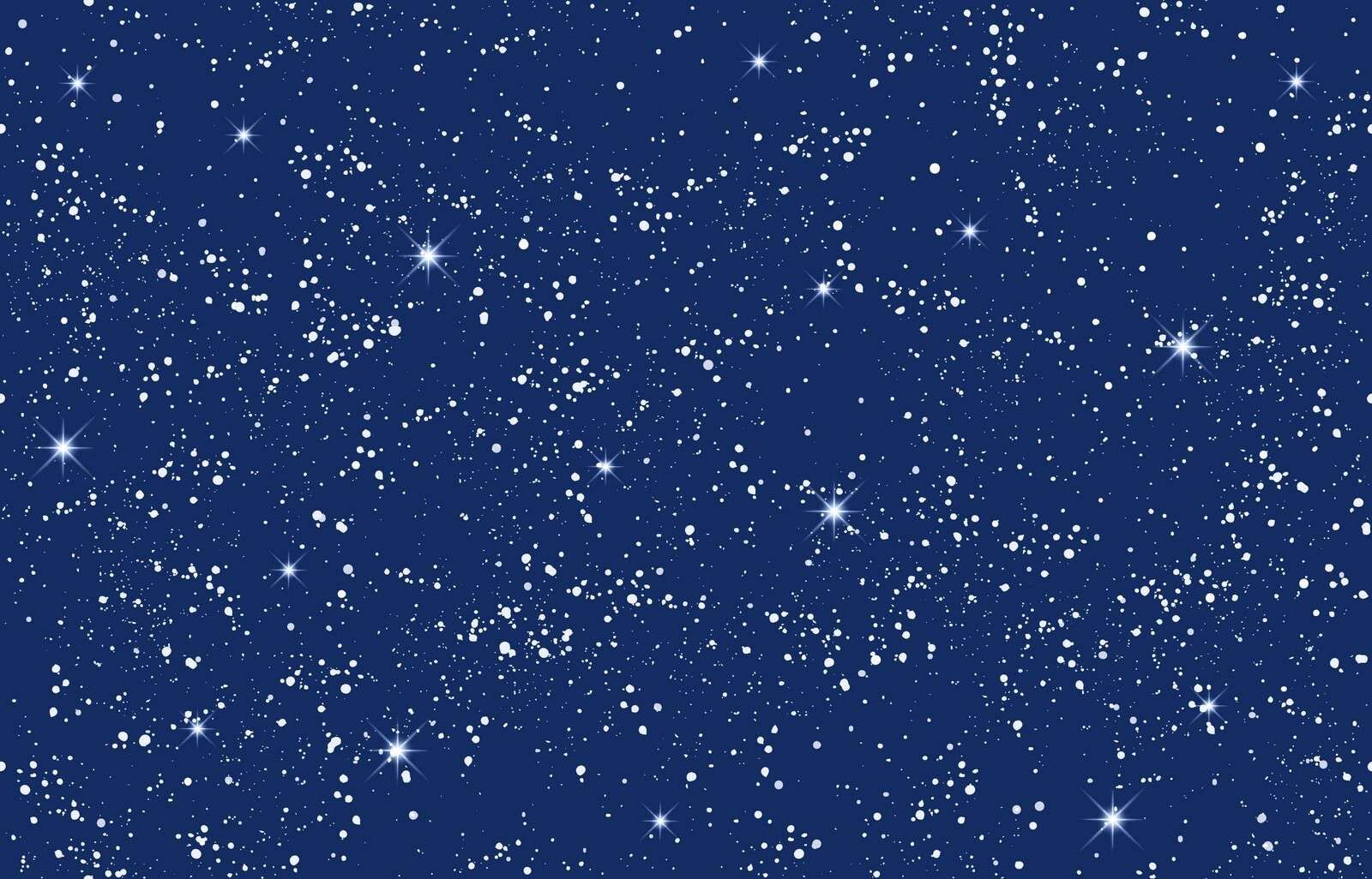 Nuit étoilée scintillante en bleu