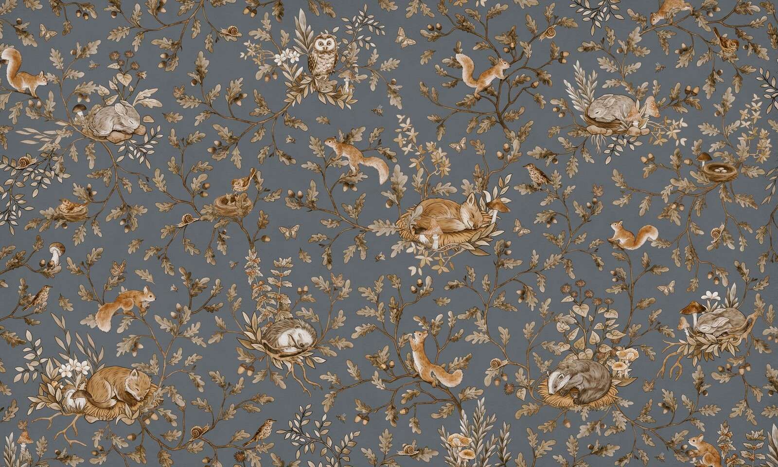 Playful Woods - Vintage - Blue