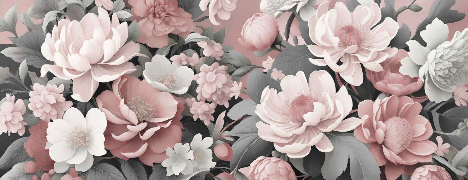 Pivoines douces en rose poudré