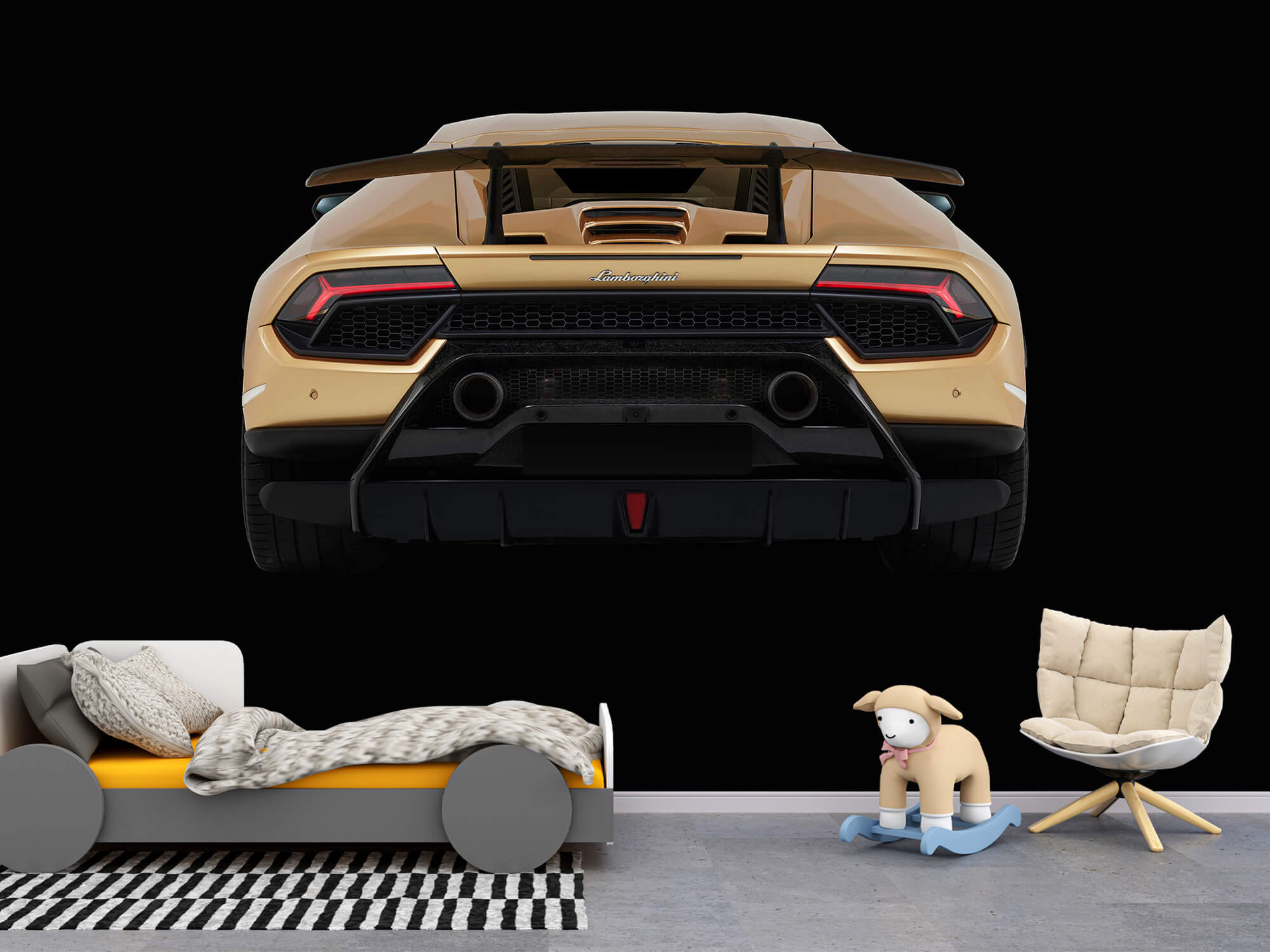Wallpaper Lamborghini Huracán - Arrière, noir 4